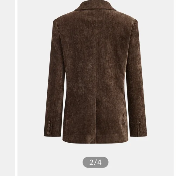 Commense Chocolate Velvet Blazer - Picture 2 of 4